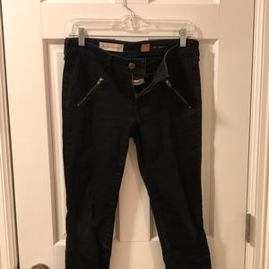 Pilcro (Anthropologie) moto legging black jean